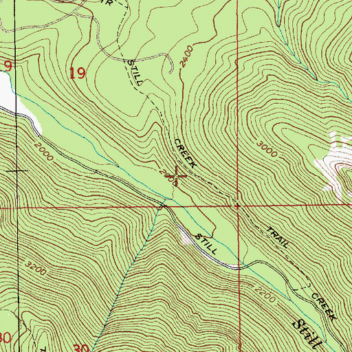 Topographic Map of Still Creek Trail, OR