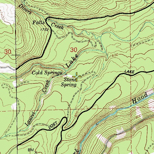 Topographic Map of Stone Spring, OR