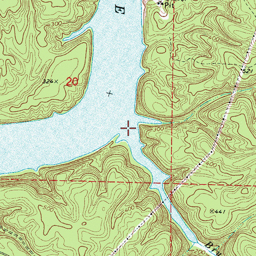 Topographic Map of Brush Creek, AL