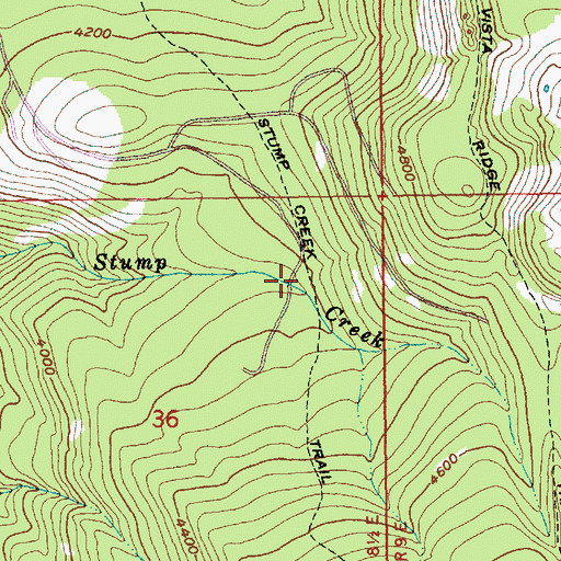 Topographic Map of Stump Creek Trail, OR