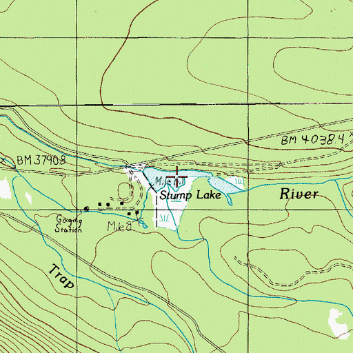 Topographic Map of Stump Lake, OR