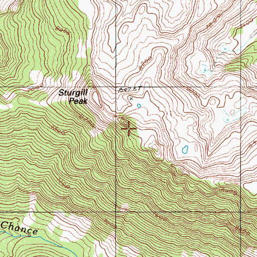 Topographic Map of Sturgill Peak, OR