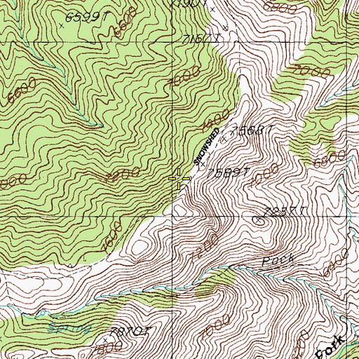 Topographic Map of Snowshed Trail, AZ