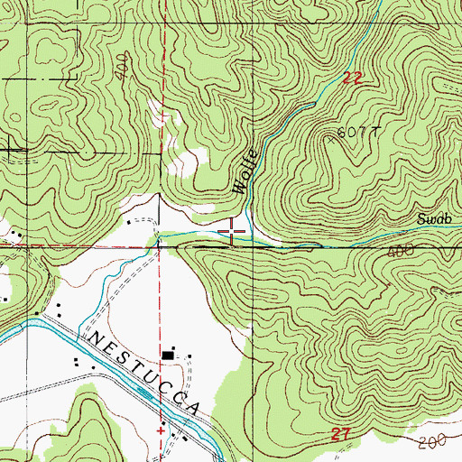 Topographic Map of Swab Creek, OR