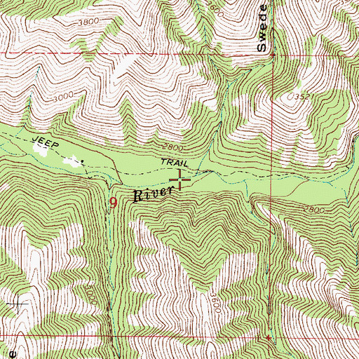 Topographic Map of Swede Canyon, OR