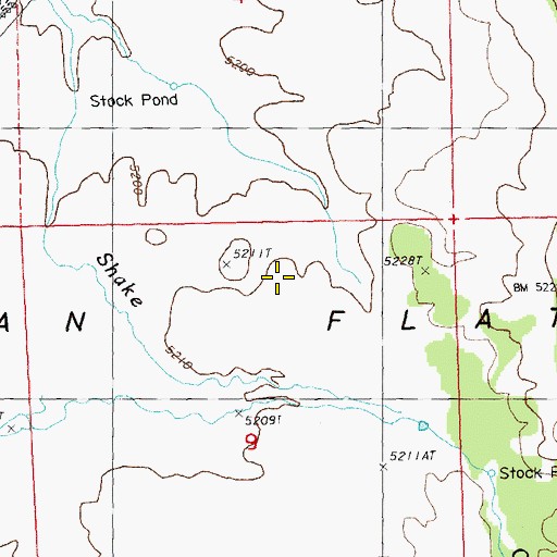 Topographic Map of Sycan Flat, OR