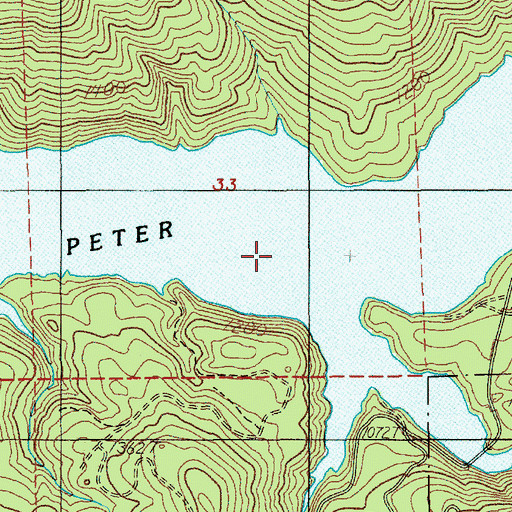 Topographic Map of Tally Creek, OR