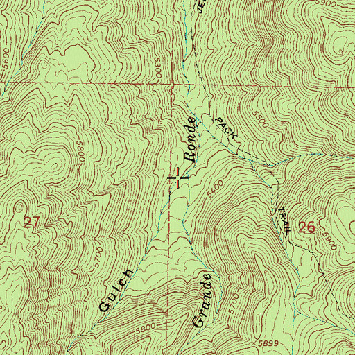 Topographic Map of Tanner Gulch, OR