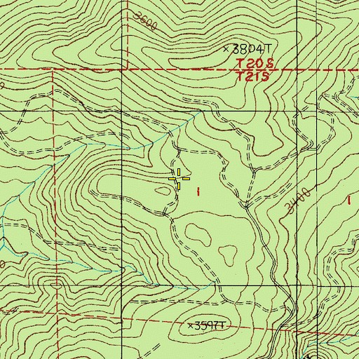 Topographic Map of Teeter Creek Loop, OR