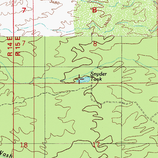 Topographic Map of Snyder Tank, AZ