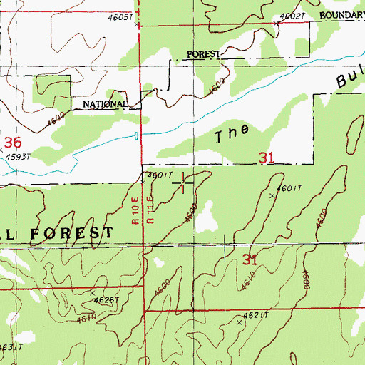 Topographic Map of The Bull Pasture, OR