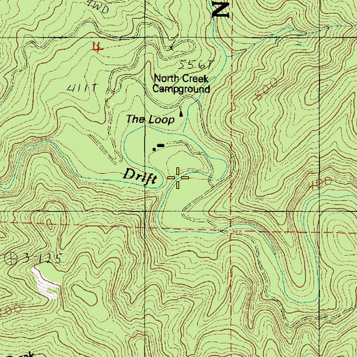 Topographic Map of The Loop, OR