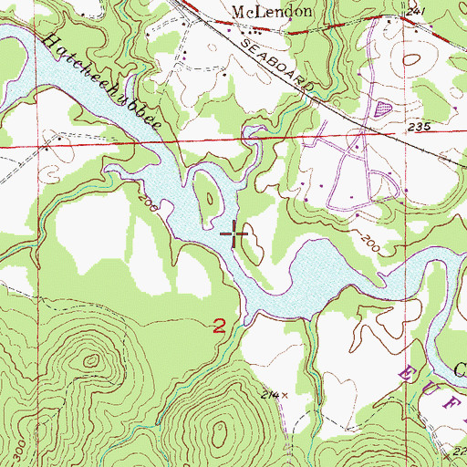 Topographic Map of Buck Creek, AL