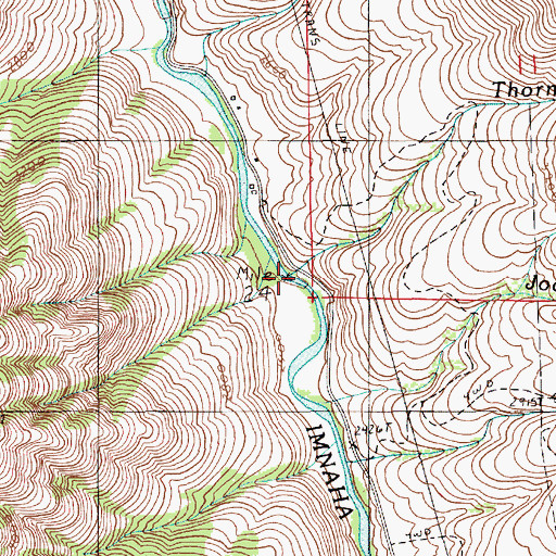 Topographic Map of Thorn Creek, OR