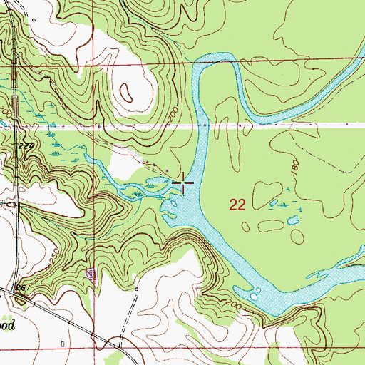 Topographic Map of Buck Creek, AL