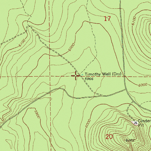 Topographic Map of Timothy Well, OR