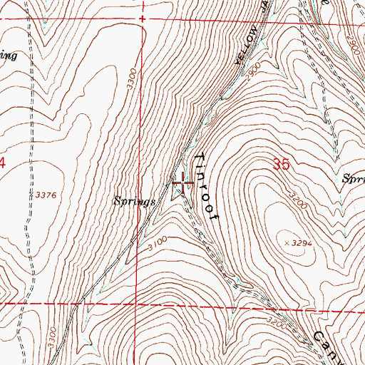 Topographic Map of Tinroof Canyon, OR