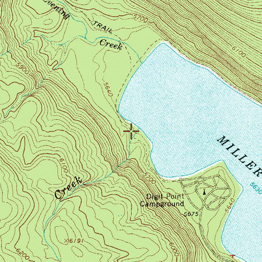 Topographic Map of Tipsoo Creek, OR