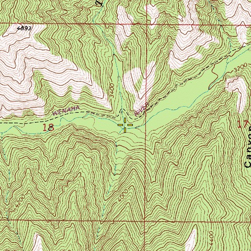 Topographic Map of Trapper Creek, OR