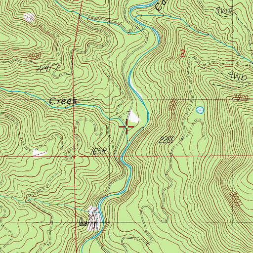 Topographic Map of Trapper Shelter, OR