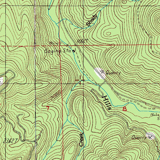 Topographic Map of Tufti Creek, OR