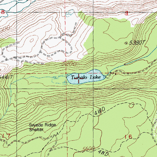 Topographic Map of Tumalo Lake, OR