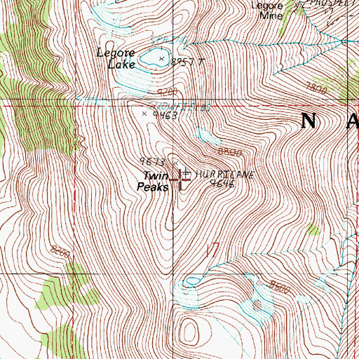 Topographic Map of Twin Peaks, OR