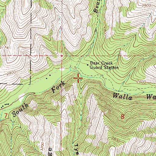 Topographic Map of Tye Canyon, OR