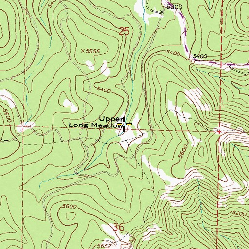 Topographic Map of Upper Long Meadow, OR