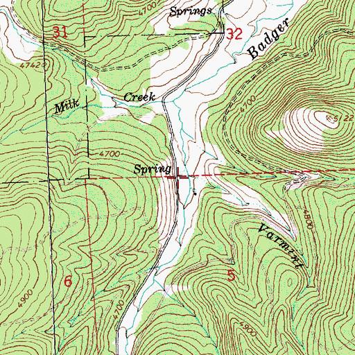 Topographic Map of Varmint Creek, OR