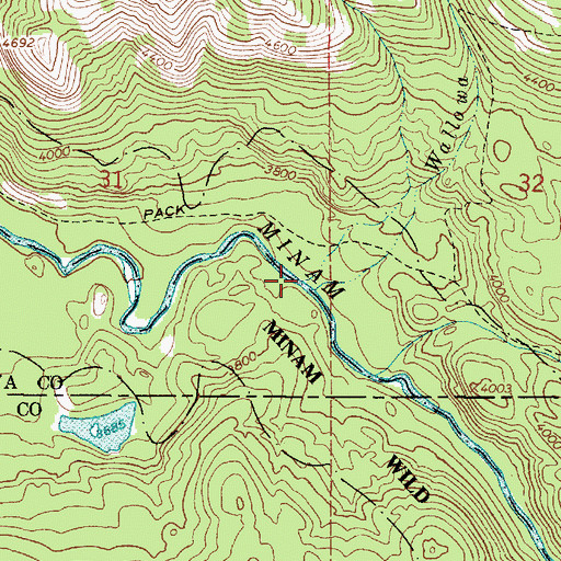 Topographic Map of Wallowa Creek, OR