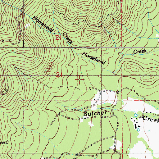 Topographic Map of Watts Mine, OR