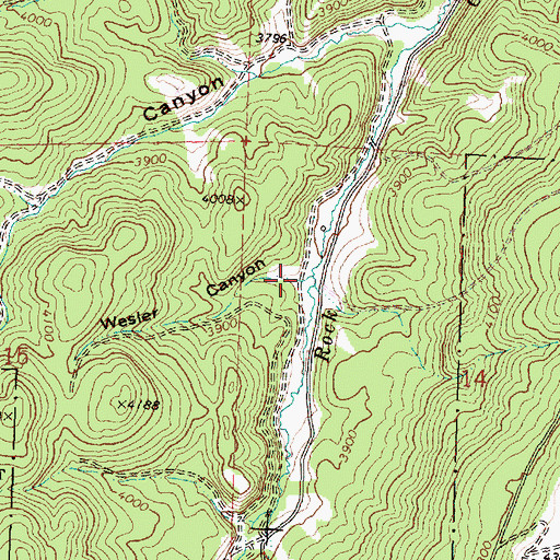 Topographic Map of Wesler Canyon, OR