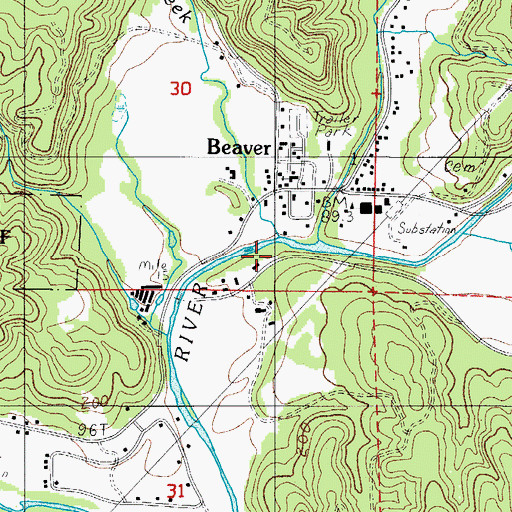 Topographic Map of West Creek, OR