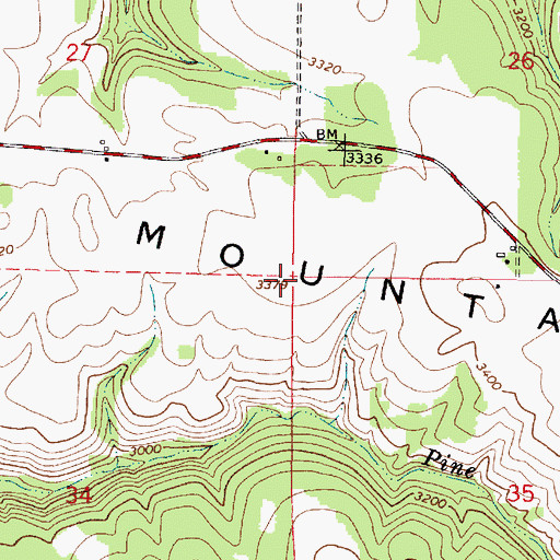Topographic Map of Weston Mountain, OR