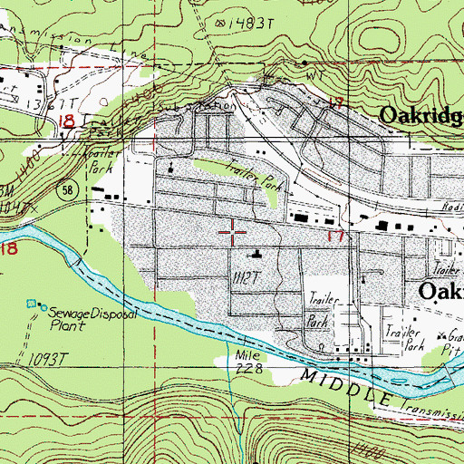 Topographic Map of Willamette City, OR