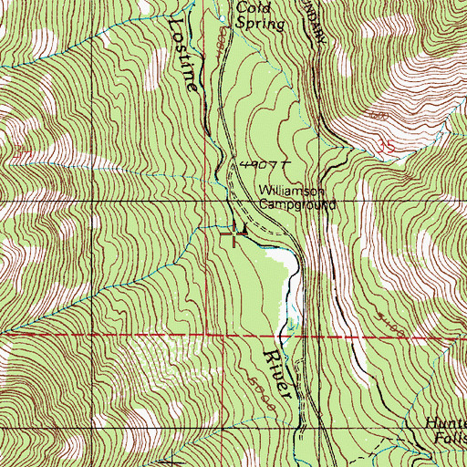 Topographic Map of Williamson Recreation Site, OR