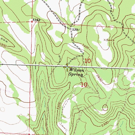 Topographic Map of Wilson Spring, OR