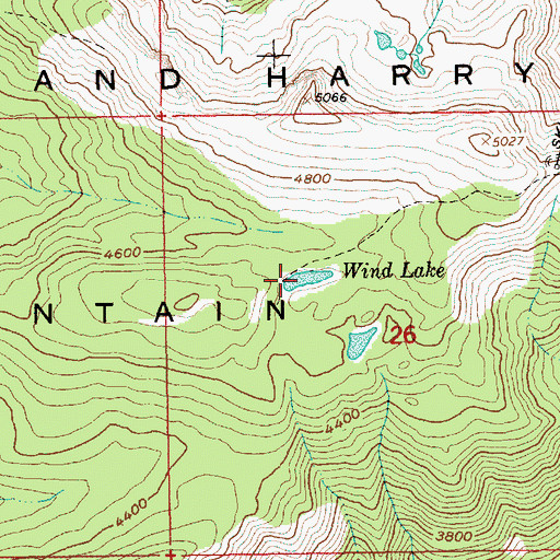 Topographic Map of Wind Lake, OR