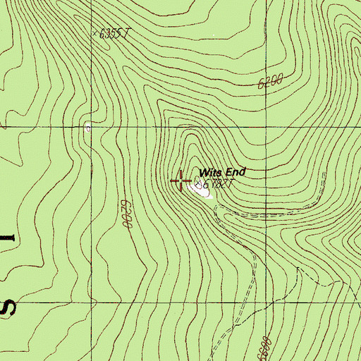 Topographic Map of Wits End, OR