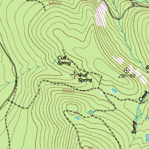 Topographic Map of Wolf Spring, OR