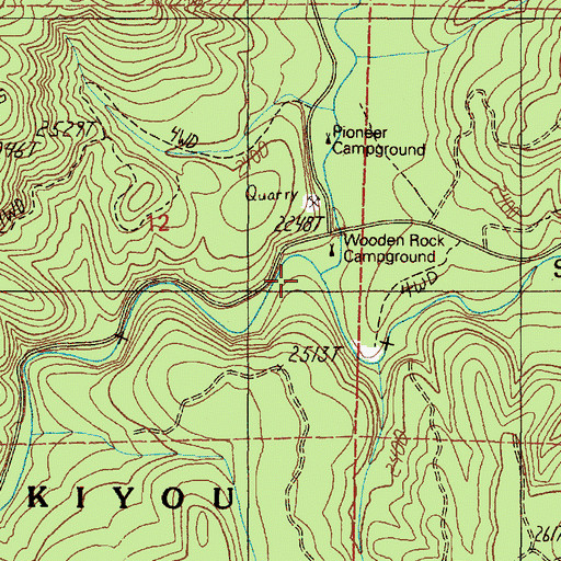 Topographic Map of Wooden Rock Guard Station, OR