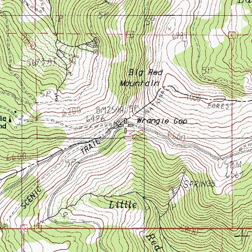 Topographic Map of Wrangle Gap, OR