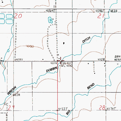 Topographic Map of Wrenn Dobbin Ditch, OR