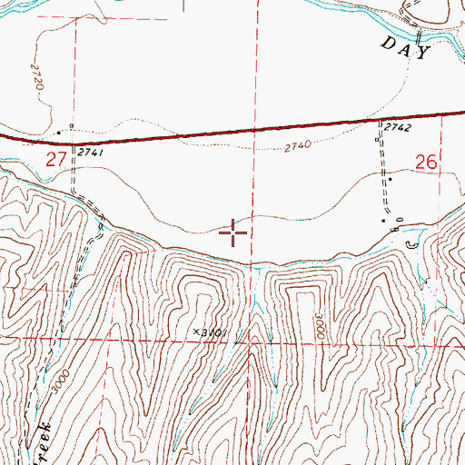 Topographic Map of Morse Gulch, OR