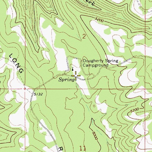 Topographic Map of Dougherty Spring, OR