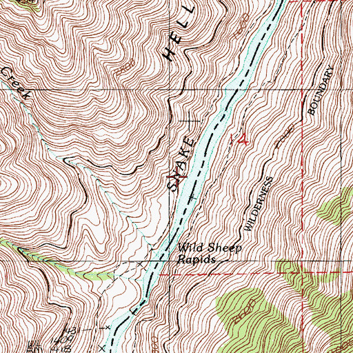 Topographic Map of Rock Bar, OR