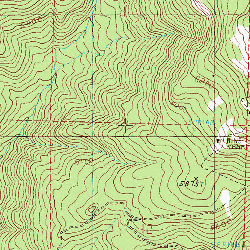 Topographic Map of Cougar Ridge, OR