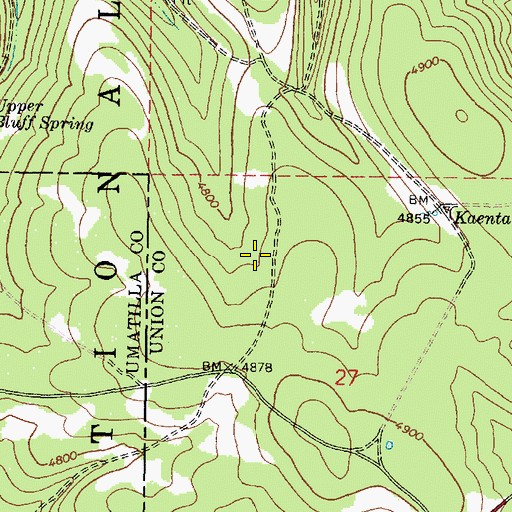 Topographic Map of Mud Spring, OR