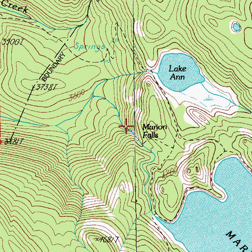 Topographic Map of Gatch Falls, OR